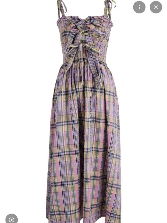 Damson Madder Dresses & Skirts - Damson Madder Hattie Checked Cotton Midi Dress
